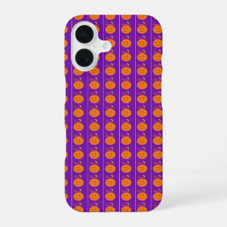 Coque iPhone 16 Étui de téléphone à motif de citrouille de costume