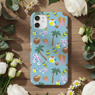 Coque iPhone 16 Étui de téléphone à motif tropical d'été