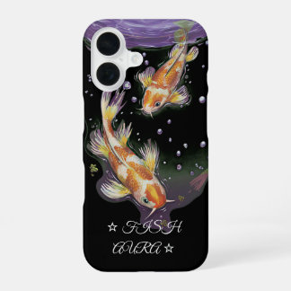 Coque iPhone 16 Étui de téléphone Art Élégant de Carpe Koï Aura Ja