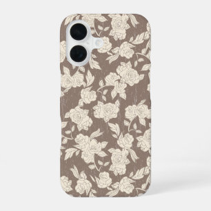 Coque iPhone 16 Étui de téléphone avec dessin de rose vintage