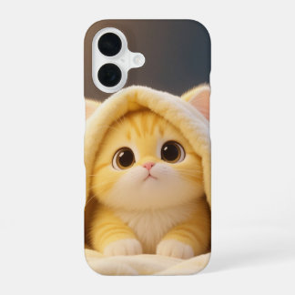Coque iPhone 16 Étui de téléphone chat Kawaii Cozy