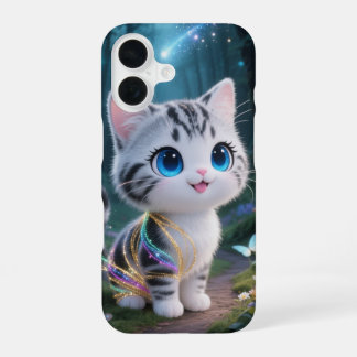 Coque iPhone 16 Étui de téléphone Magique Chat Kawaii