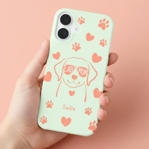 Coque iPhone 16 Étui de téléphone personnalisé pour maman de chien