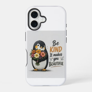 Coque iPhone 16 Étui de téléphone pingouin sois gentil Pingouin