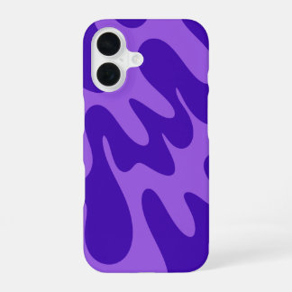 Coque iPhone 16 Étui de téléphone Vagues Style Rétro Violet