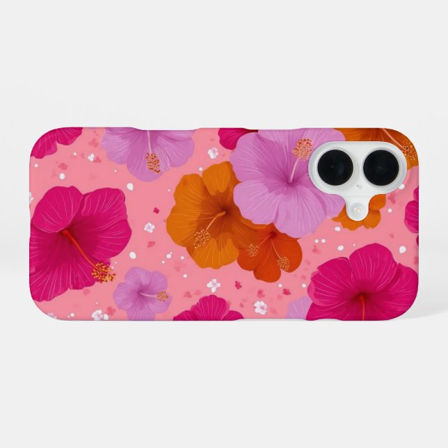Coque iPhone 16 Étui floral enchanteur (Verso Horizontal)