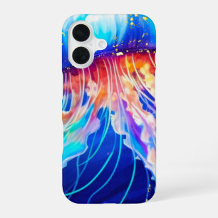 Coque iPhone 16 Étui iPhone 16 Méduse Aquarelle dans la Mer