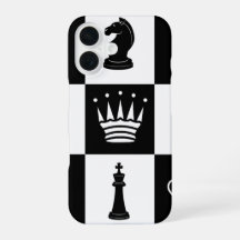 Étui iPhone 16 Pièces d'Échecs Classiques
