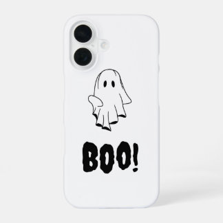 Coque iPhone 16 Étui iPhone à design fixe Halloween Ghost Boo