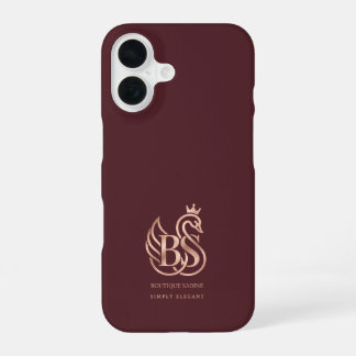 Coque iPhone 16 Étui iPhone Burgundy Minimaliste Le Cygne Élégant