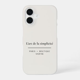 Coque iPhone 16 Étui iPhone en ivoire L'art de la Simplicité