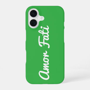 Coque iPhone 16 Étui pour iPhone 16 avec citation Amor Fati