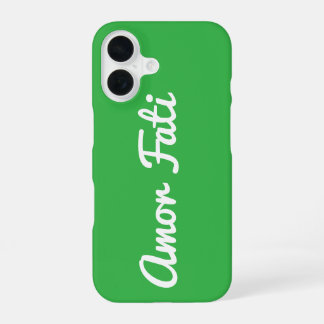 Coque iPhone 16 Étui pour iPhone 16 avec citation Amor Fati