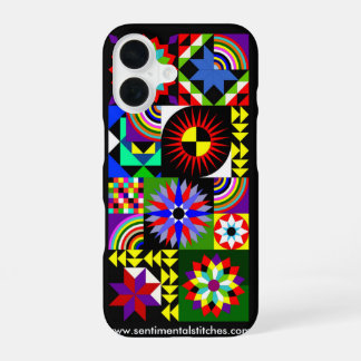 Coque iPhone 16 Étui pour iPhone 16 - Collage de courtepointe