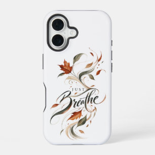 Coque iPhone 16 Étui pour iPhone 16 Just Breathe Fall Leaf