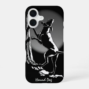 Coque iPhone 16 Étui pour iPhone d'art de chien de chasse Coonhoun