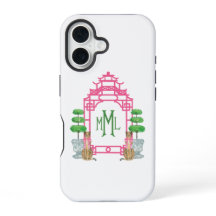 Étui robuste pour iPhone 16 avec monogramme de pag
