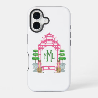 Coque iPhone 16 Étui robuste pour iPhone 16 avec monogramme de pag