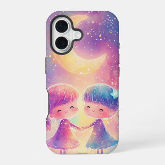 Coque iPhone 16 Étui téléphonique Galaxy sur la Lune