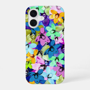 Coque iPhone 16 Extravagance d'Orchidées Aquarelle,