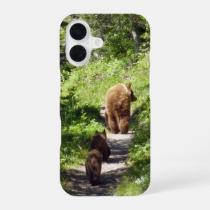 Coque iPhone 16 Famille d'ours bruns