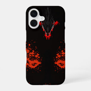 Coque iPhone 16 Fantaisie d'anime sombre Art de corbeau et de démo