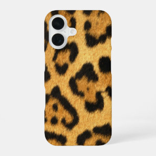 Coque iPhone 16 Fausse Peau de Jaguar