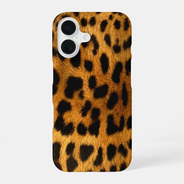 Coque iPhone 16 Faux Leopard Skin (Verso)