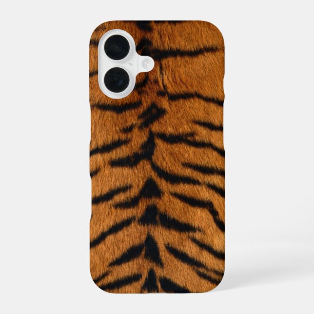 Coque iPhone 16 Faux Siberian Tiger Skin (Verso)