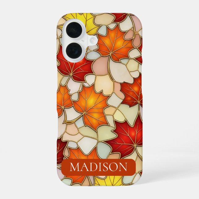Coque iPhone 16 Feuille de érable d'automne (Verso)