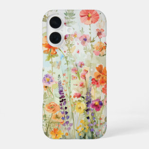 Coque iPhone 16 Fleur Sauvage Vibrante