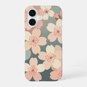 Coque iPhone 16 Fleurs de cerisier vintage