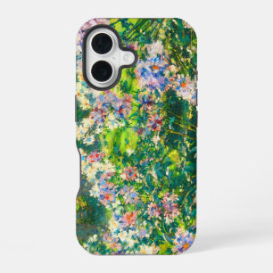 Coque iPhone 16 Fleurs jolies vintages Illustration Fleurs blanche