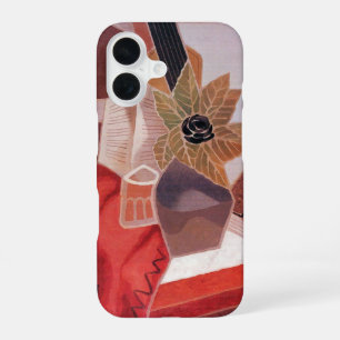 Coque iPhone 16 Fleurs sur une table par Juan Gris, Cubisme vintag