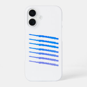 Coque iPhone 16 Flutes Blue Ombre