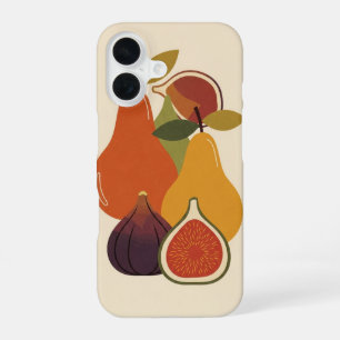 Coque iPhone 16 Fruits vintage avec poires et figues