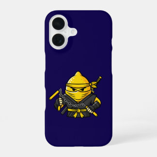 Coque iPhone 16 Funny Lemon Shinobi Ninja Nunchucks Illustration