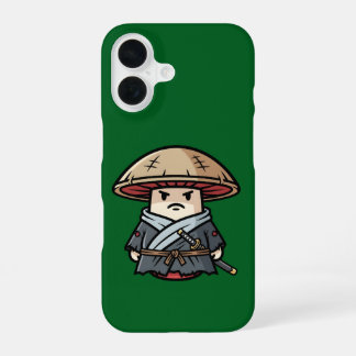 Coque iPhone 16 Funny Mushroom Ronin Wandering Samurai Illustratio