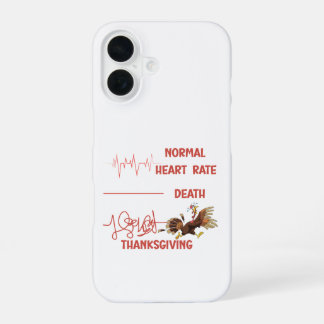 Coque iPhone 16 Funny Thanksgiving turkey text.