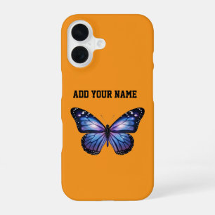 Coque iPhone 16 Galaxie papillon personnalisée Nébuleuse cosmique 