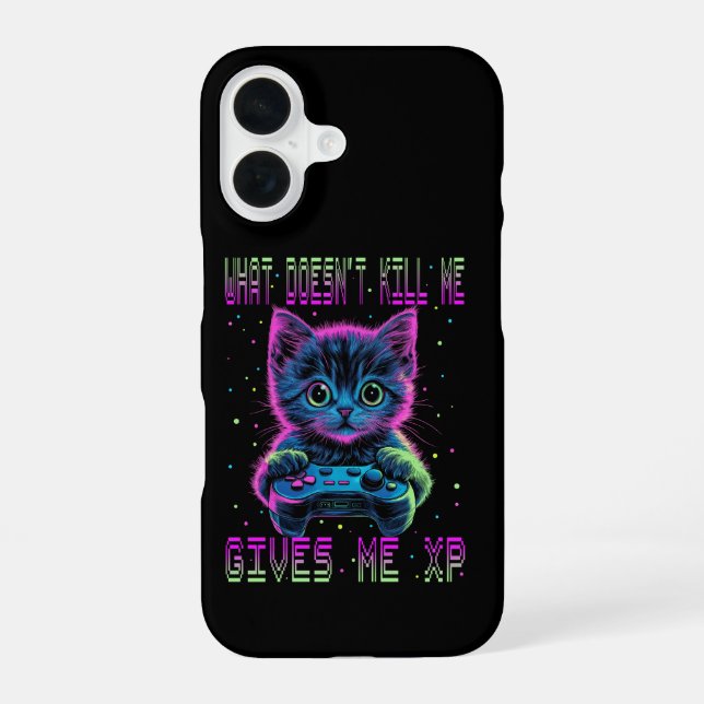 Coque iPhone 16 Gamer Cat XP (Verso)