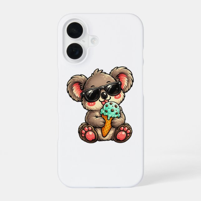 Coque iPhone 16 Glace Cool Koala (Verso)