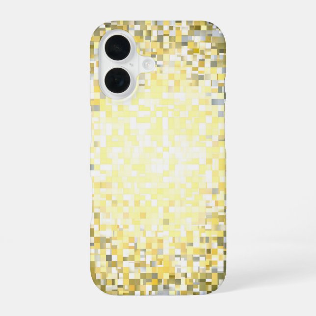 Coque iPhone 16 Golden Mosaic Glow (Verso)
