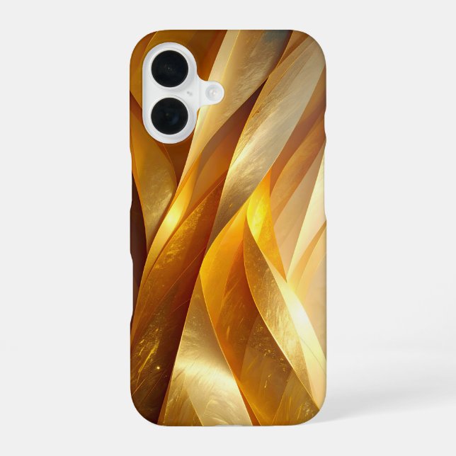 Coque iPhone 16 Golden Twist Abstract (Verso)