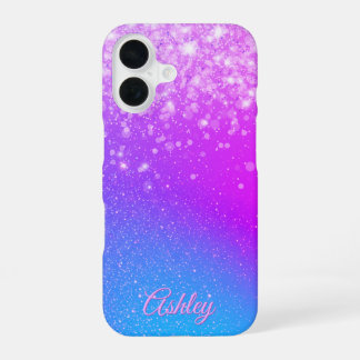 Coque iPhone 16 Gradient de galaxie néon