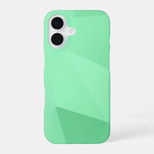 Coque iPhone 16 Green Polygon Geometric (Verso)
