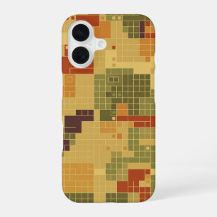 Coque iPhone 16 Grille de Pixels Vintage