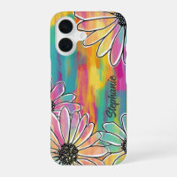 Groovy Daisy Dream - Floral Dessiné à la Main de S
