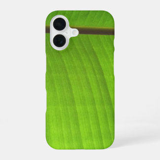 Coque iPhone 16 Gros plan sur une feuille de bananier