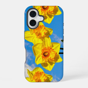 Coque iPhone 16 Groupe de Daffodils Médaille d'or fleurs Téléphone